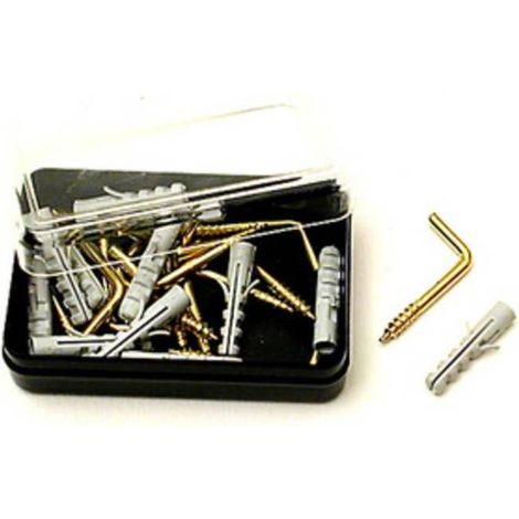 15 x GANCIO P/QUADRO A RAMPINO C/TASSELLO 10 PZ