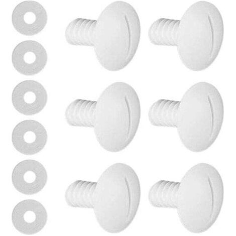 Set di 6 viti per ruote con rondelle, codice articolo C55 C-55 per ricambi per pulitore per piscine Polaris 180 280.