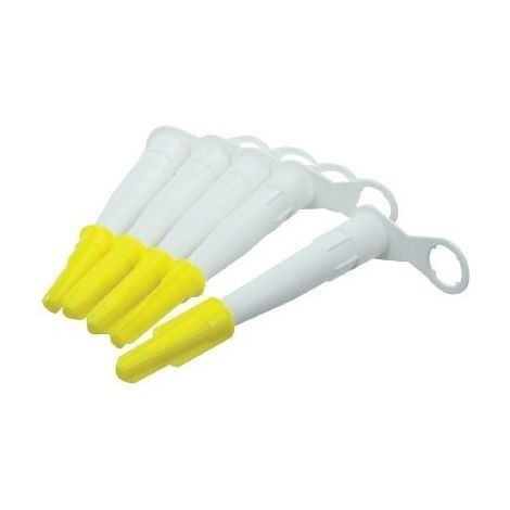 Soudal – Pack de 5 canules applicatrices avec bouchon refermable – Application précise des mastics et silicones – Compatible cartouches standards