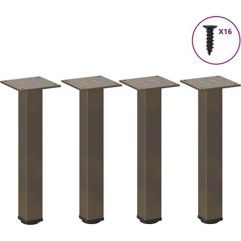 Couchtischbeine 4 Stk. Naturstahl 42-44 cm Stahl