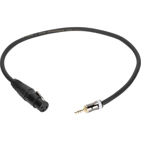 Câble Microphone XLR Femelle vers Jack 3.5mm Mâle - Cordon d'Interconnexion Équilibré JD6025 (0.5m / 1.6ft) (1/5)