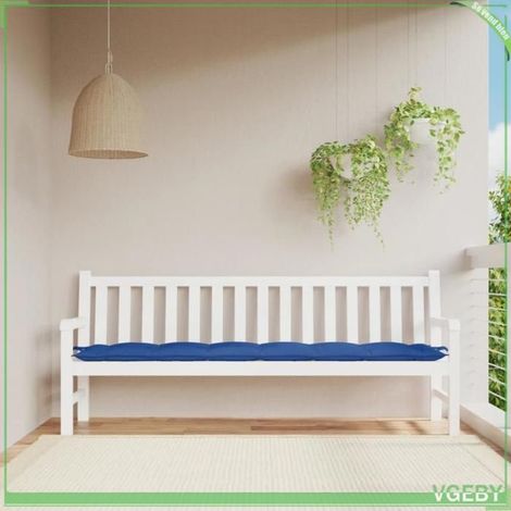 Coussin de banc - FAFEISY - 361650 - bleu royal - 200x50x7 cm - tissu Oxford résistant à l'eau (1/5)