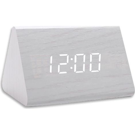 Réveil Digital LED avec Fonctionnalités Personnalisables - 3 Alarmes Programmable, Recharge USB, Réglage de la Luminosité et du Volume - Design Moderne pour Chevet