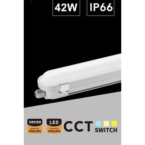 TrAdE Shop Traesio - Tubo Led Plafoniera Lineare 150 Cm 42watt Ip66 Cct 4000k-5000k-6500k Yl18-150-3c - (1/5)