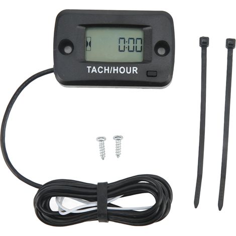 Compteur d'heures numérique LCD étanche IP68 0-999999H, tachymètre 0-30000RPM pour moto et quad, affichage digital haute précision (1/5)
