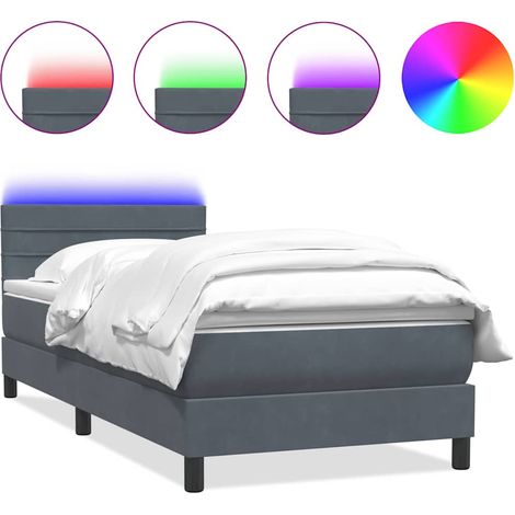Maison Exclusive - Cama box spring con colchón y LED terciopelo g (1/5)