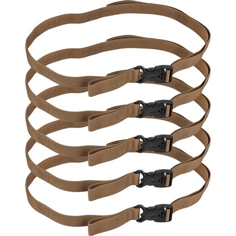 Lot de 5 sangles de chargement avec boucle, idéales pour les sacs à dos et sacs de camping. (1/5)