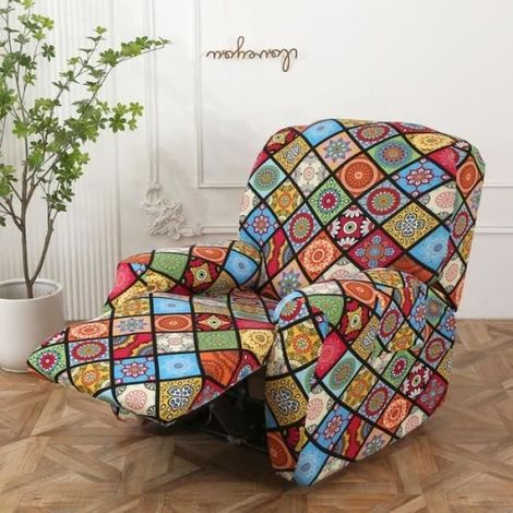 Housse de Fauteuil Relax - 4-teilig - rutschfest - Polyester - Rot