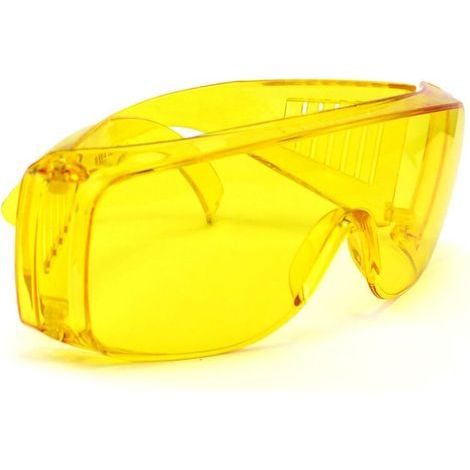 Lunettes UV pour des protections yeux et amélioration des objectifsLunettes de sécurité pour les opérateurs de lumière noire (Jaune) (1/5)