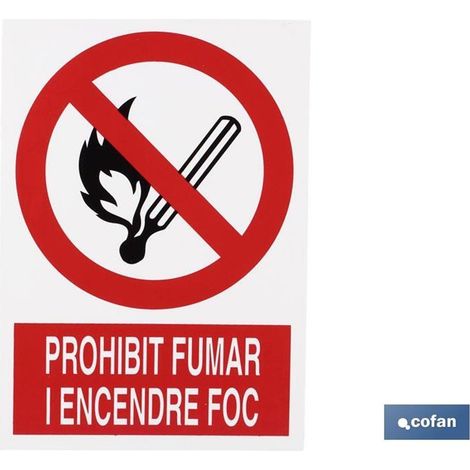 Panneau en polystyrène 297 x 210 mm - Interdiction de fumer et de faire du feu