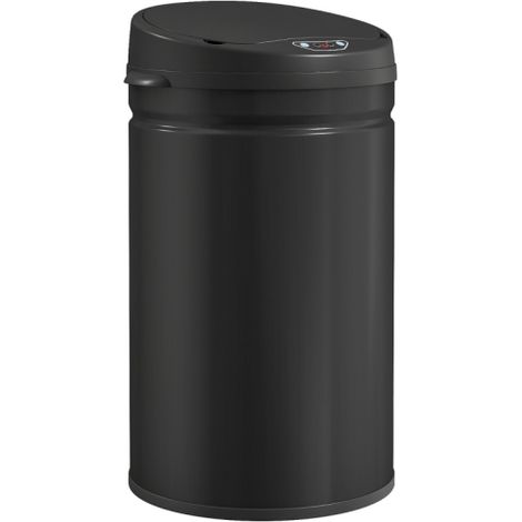 Poubelle de 30 litres à capteur et fermeture amortie, en acier inoxydable sans contact, pour une cuisine hygiénique. (1/4)