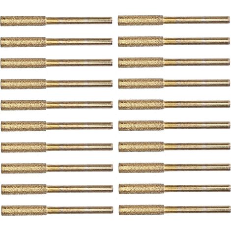 Affûteur de Tronçonneuse Diamant 20 Pièces,pour Chaine de Tronconneuse Outil de Meulage de Polissage (Or 5,5mm) (1/4)