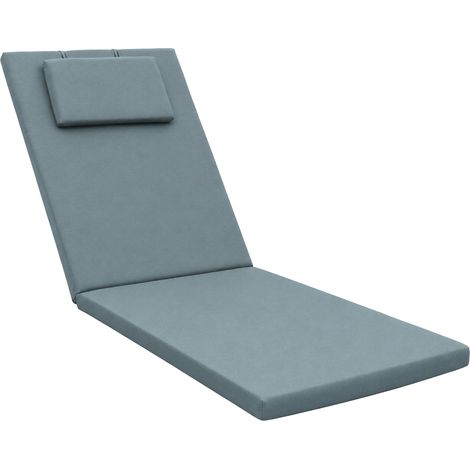 Gartenliege Auflage Sonnenliege Loft RL, 200x60x5cm, Taubenblau