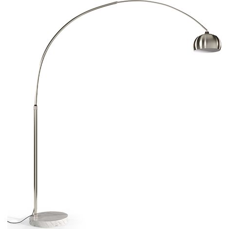Lampada da Terra con Base in Marmo - Lampada da Salotto - Bouw Bianco