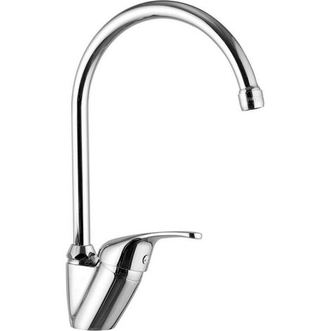 Rubinetto lavello a canna alta in ottone cromo di Rubinetterie Mariani Linea Astro (1/2)