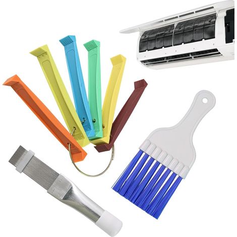 Outil Peigne Redresseur D'Ailettes De Climatiseur Outil Portable À Poils Outil Redresseur d'Ailettes de Climatisation pour Évaporateur Chauffage Ventilation Bureau Maison Cham (1/5)