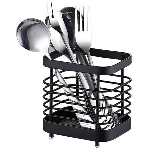 Porte-baguettes mural en acier inoxydable, cage à baguettes, porte-baguettes renforcé, boîte de rangement pour baguettes, accessoires de cuisine, égouttoir à vaisselle. (1/5)