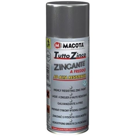 MACOTA Tutto Zinco smalto zincante a freddo Anti corrosione Anti ruggine -400 ml (1/2)