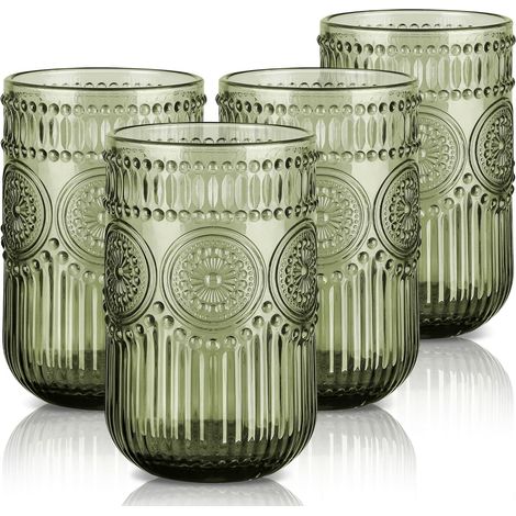 Lot de 4 Verres Tumblers Tournesol – Vintage & Élégant