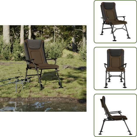 Angelstuhl mit Armlehnen Klappbar Taupe - Angelsegel - Klappbarer Stuhl - Gartenstuhl - Outdoorstuhl - Campingstuhl (1/5)