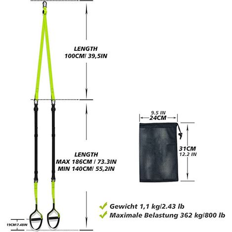 Resistance bands for suspension training, pull-up bars for suspension training, fitness equipment for suspension training