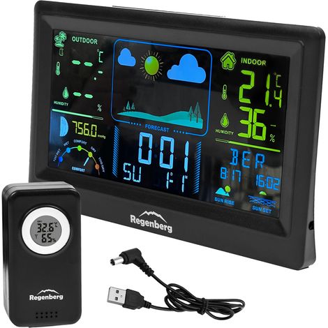 Station météo sans fil, cadeau, prévisionniste météo, réveil intelligent (1/5)
