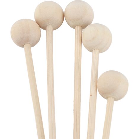 Lot de 5 bâtonnets diffuseurs en rotin de 21 cm (8,3 pouces) pour aromathérapie, bâtonnets de rechange en bois et perles pour diffuseur de parfum (1/5)