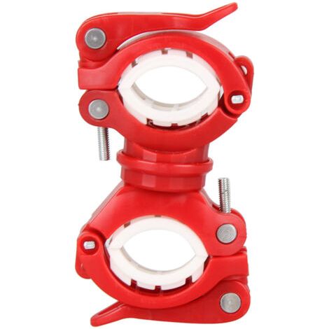 (Rouge)LichthalterungenFahrrad-Taschenlampen-ClipsHalterungen für VorderlichterBergsteiger-ClipsZubehör für Mountainbike-Fahrradausrüstung (1/5)
