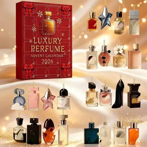 2026 New Christmas Advent Calendar Blind Box, Christmas Tree Flat Ornament, Perfume Style Blind Box - Perfume Style Blind Box (Flat Version) -