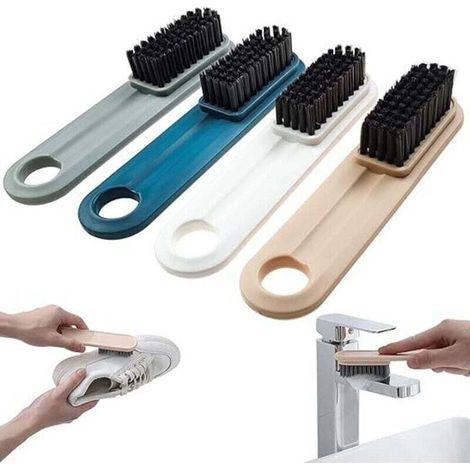 Set di 4 spazzole per bucato, spazzole multifunzionali con manico, per la pulizia di vestiti, scarpe, piastrelle, cucine e bagni (4 colori) (1/4)