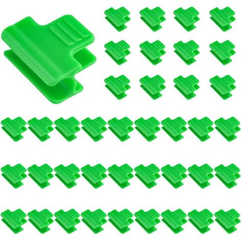 Lot de 40 clips pour serre de jardin,clips pour tube d'ombrage de jardin pour support saisonnier des plantes (11 mm) (1/5)