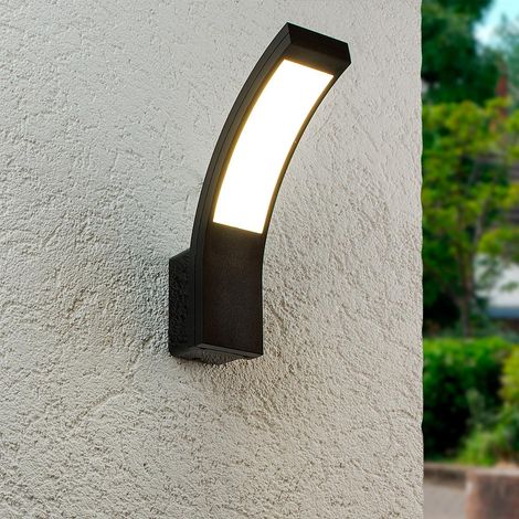 LED Wandleuchte Außenleuchte Curve 15W neutralweiß IP54 - Ausführung: Schwarz (1/5)