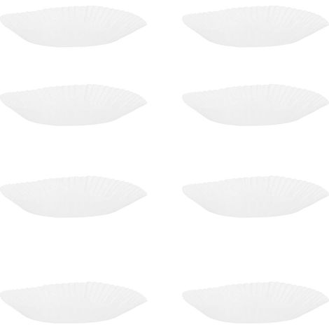 50 Stück Einweg-Papierförmchen, antihaftbeschichtet, für Fritteusen, Backen, Dessertläden, klein, weiß, 16 cm / 6,3 Zoll (1/5)