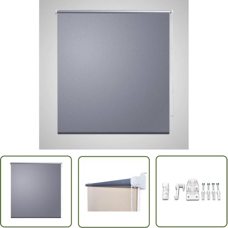 Verdunklungsrollo 100x175 cm Grau - Rollos - Verdunklungsrollo - Fensterdekoration - Wohnzimmerdeko - Schlafzimmereinrichtung (1/4)