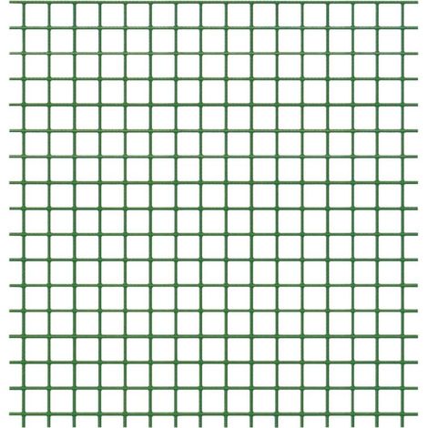 RETE METALLICA VERDE PLASTIFICATA 5XH0,5M PLASTIQU (1/2)