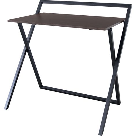 Teamson Home 34" Bureau D'Étude De Bureau À Domicile Pliant En Bois Moderne Brun/Noir VNF-00094 (1/5)