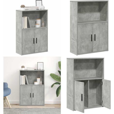 vidaXL Bücherregal Betongrau 60x24x85 cm Holzwerkstoff (1/5)