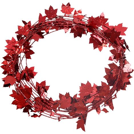 Guirlande De Feuilles D'érable - Fils Métalliques Colorés - Décoration Porte Escalier Intérieur Extérieur - 7,5 M - 1 Pièce (1/5)