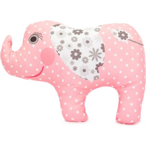Morbido cuscino a forma di elefante per bambini, di colore beige, adatto sia a maschietti che a femminucce. (1/5)