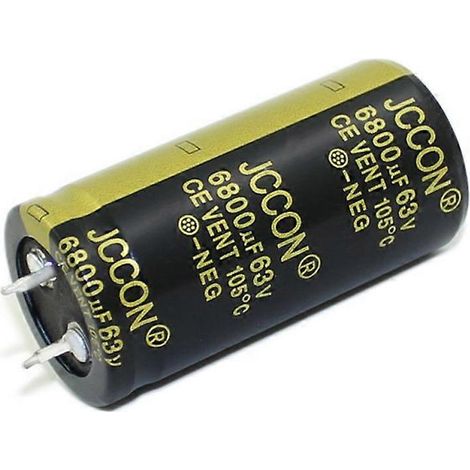 Condensateur électrolytique en aluminium à faible ESR, 63 V, 6800 µF, 25 x 50 mm, courant d'ondulation élevé, faible impédance, pour téléviseur, moniteur LCD et radio. (1/5)