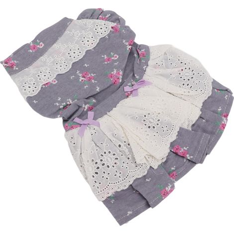 Robe fleurie pour chien, confortable et respirante, idéale pour l'été avec les chiots, chatons et petits animaux de compagnie. (1/5)