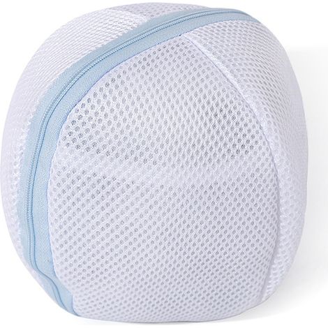 Sac de lavage pliable pour soutien-gorge, protection contre la déformation, rangement sous-vêtements, fermeture éclair, (bleu)