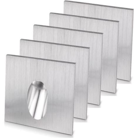 Lot de 5 Spots LED Encastrables Carrés pour Chemin d'Escalier Porche 1W AC 100-245V Blanc Chaud (1/5)