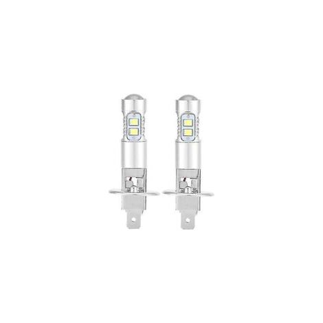 Lampadine per fari, 2 lampadine LED H1 ultra luminose da 6000K 100W per fendinebbia e luci diurne dell'auto - Crezuo