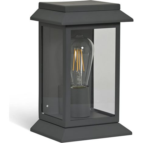 Garden Trading Stourton Garden Wall Light Porch Door Mains Carbon Grey Steel (1/3)