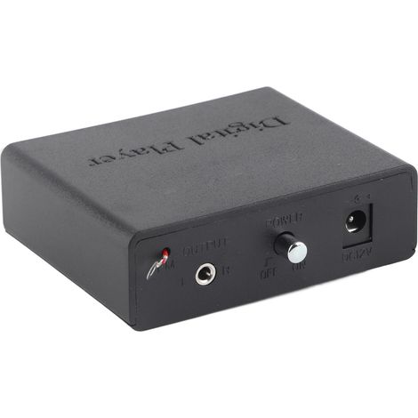 Lecteur MP3 avec amplificateur audio haute fidélité, décodage et télécommande USB 2.0 (noir)