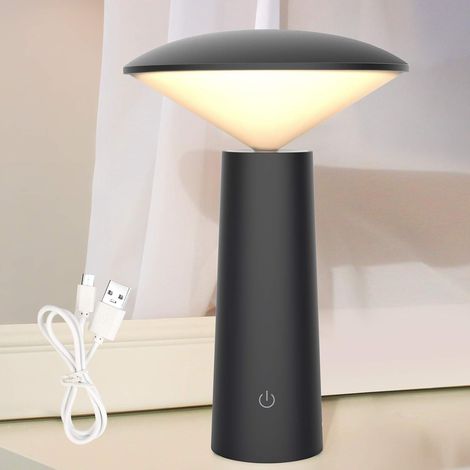 dirigélampe de chevet -veilleuse rotative - USBLampe de bureau Interface,3Luminosité réglable