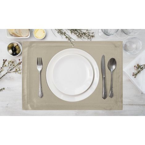 MELINDA Tischdecken-Set, 4-teilig, 30 x 40 cm, Beige (1/4)