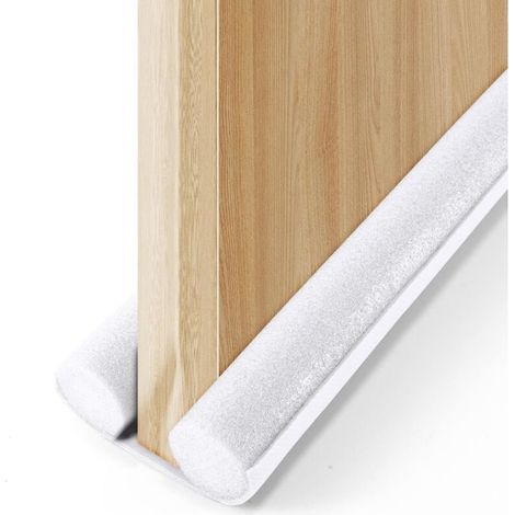 Türbodendichtung, füllt den Spalt unter der Tür, blockiert heiße und kalte Luft, verstellbar, weiß, Länge 93 cm (1/5)