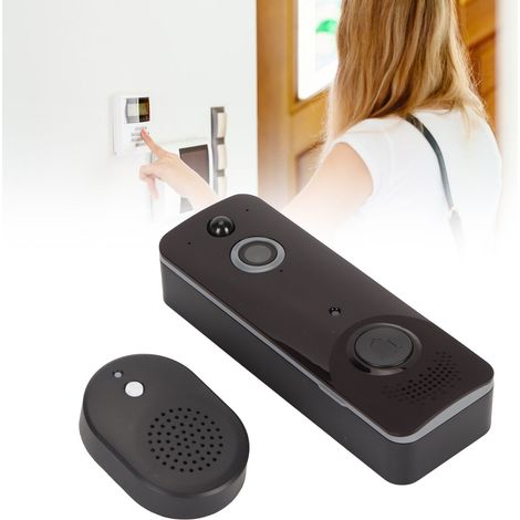 Sonnette vidéo, faible consommation d'énergie, sonnette Wi-Fi, vision nocturne, haute définition, sécurité intelligente, interphone domestique, sonnette à piles. (1/5)